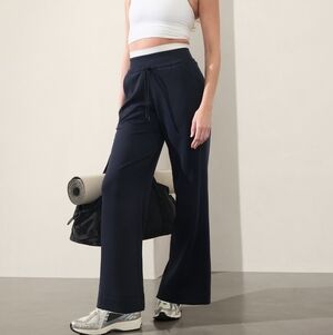 Athleta Allure High Rise Wide Leg Black Active Pants New With Tags